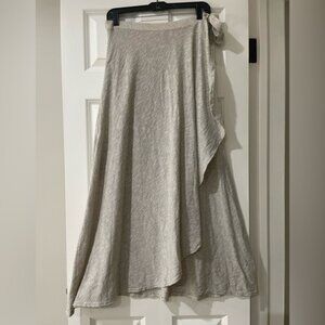Susina Black and White Striped A-Line Skirt